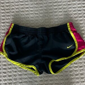 Nike Black Shorts with Pink and Yellow Trim